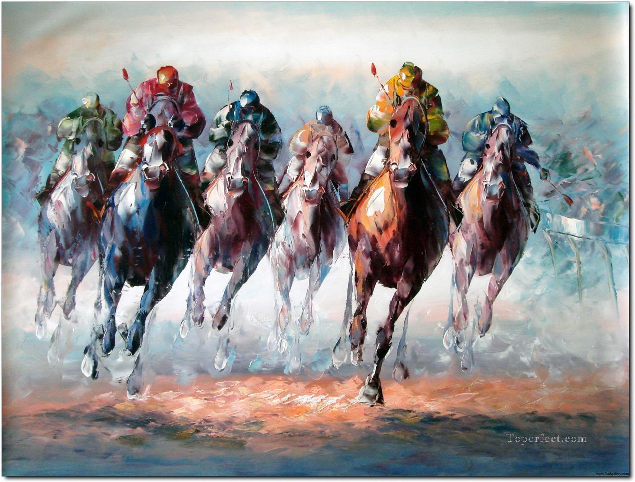 horse racing 2 Oil Paintings